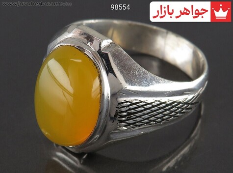 انگشتر نقره عقیق مردانه [چهارده معصوم] - 98554